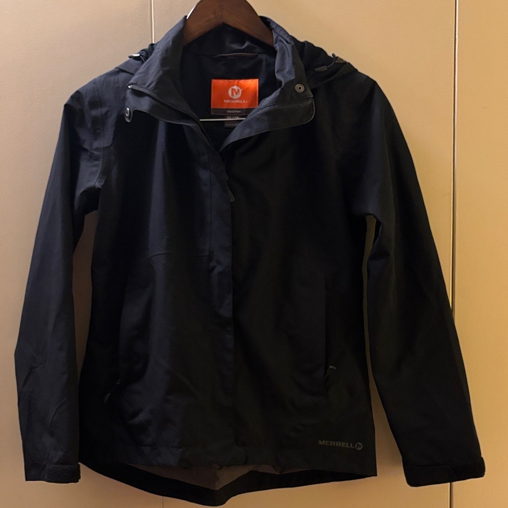Merrell Women's Black SelectxDry Hooded Rain Jacket XS